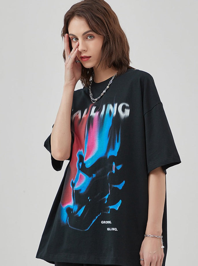 T-shirt unisex Dreamcore con stampa Falling Aesthetic Y2K 