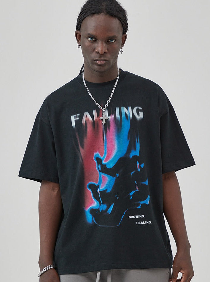 T-shirt unisex Dreamcore con stampa Falling Aesthetic Y2K 