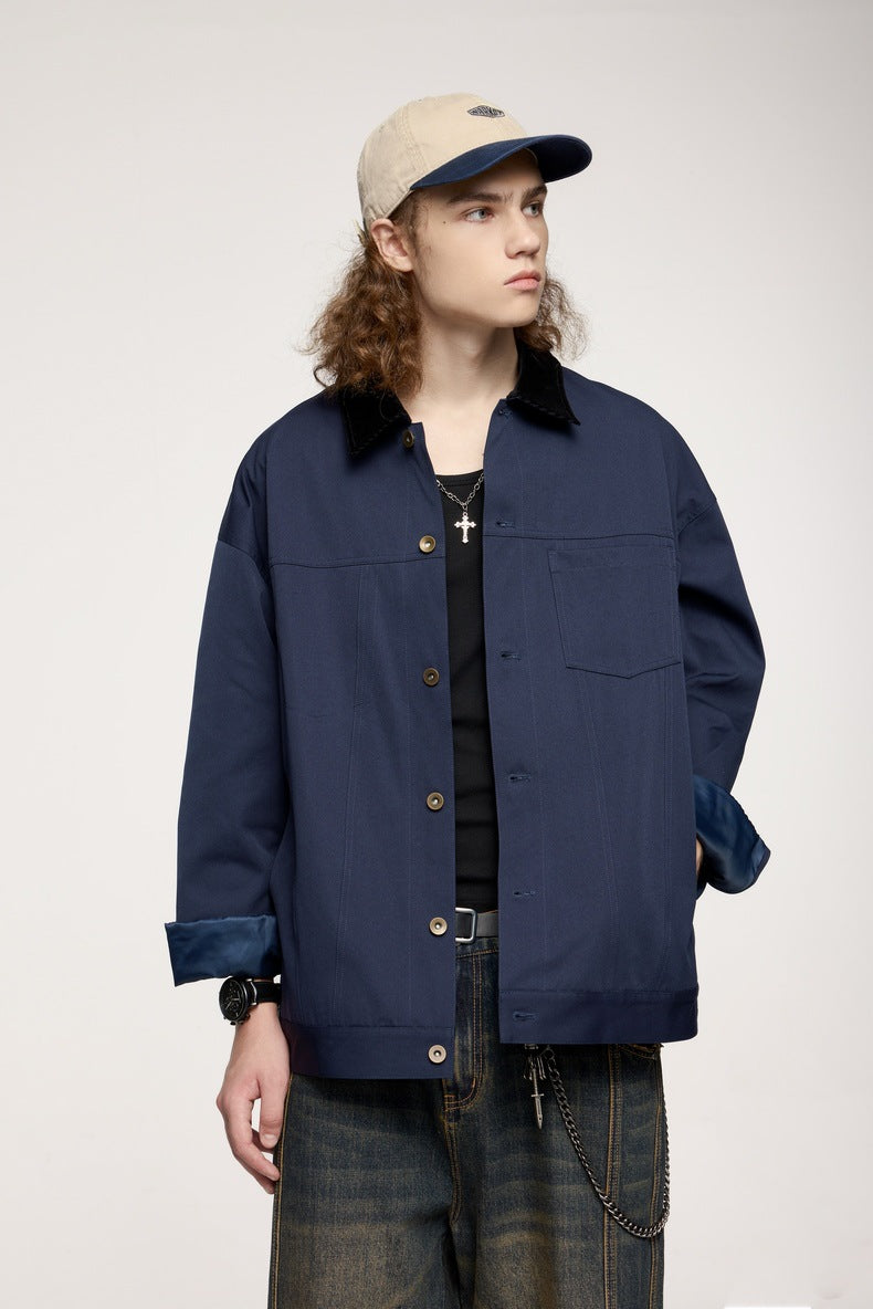 Giacca in denim oversize versatile e resistente