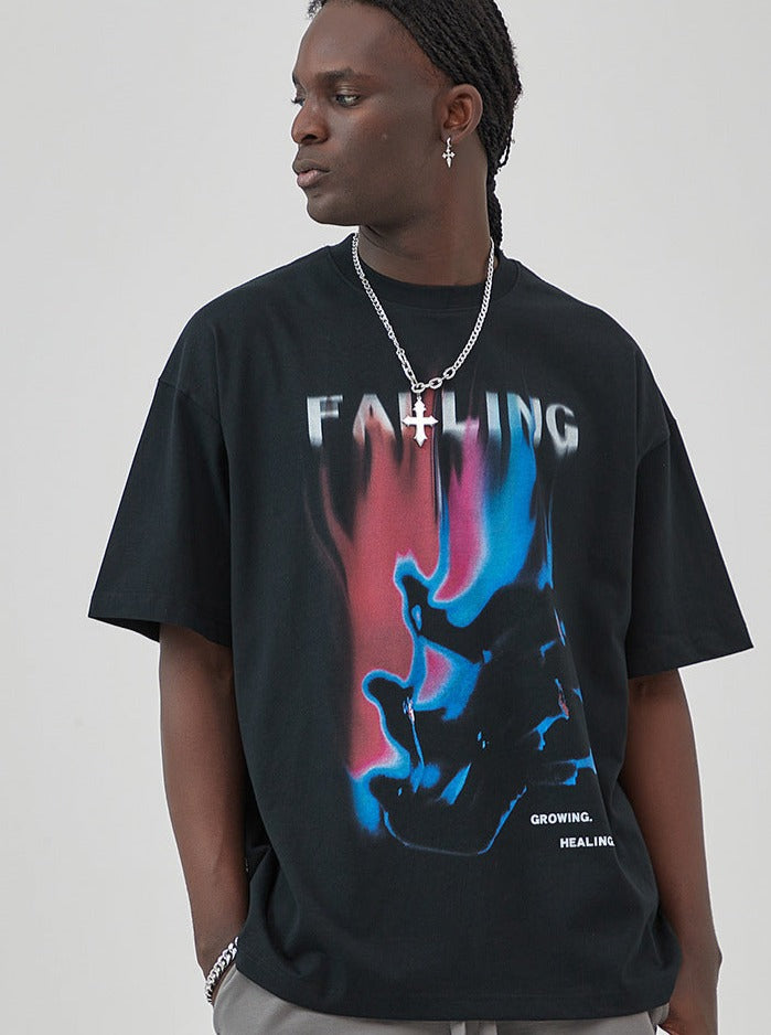 T-shirt unisex Dreamcore con stampa Falling Aesthetic Y2K 