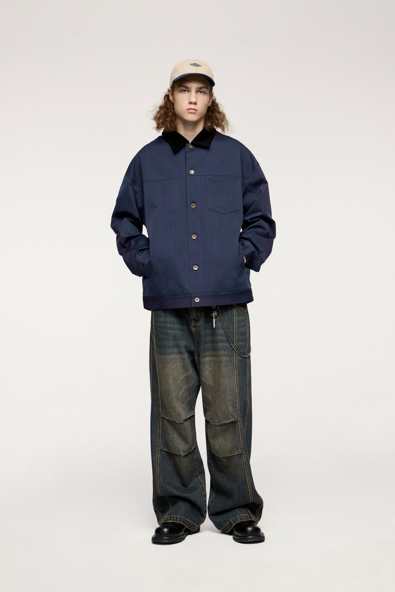 Giacca in denim oversize versatile e resistente