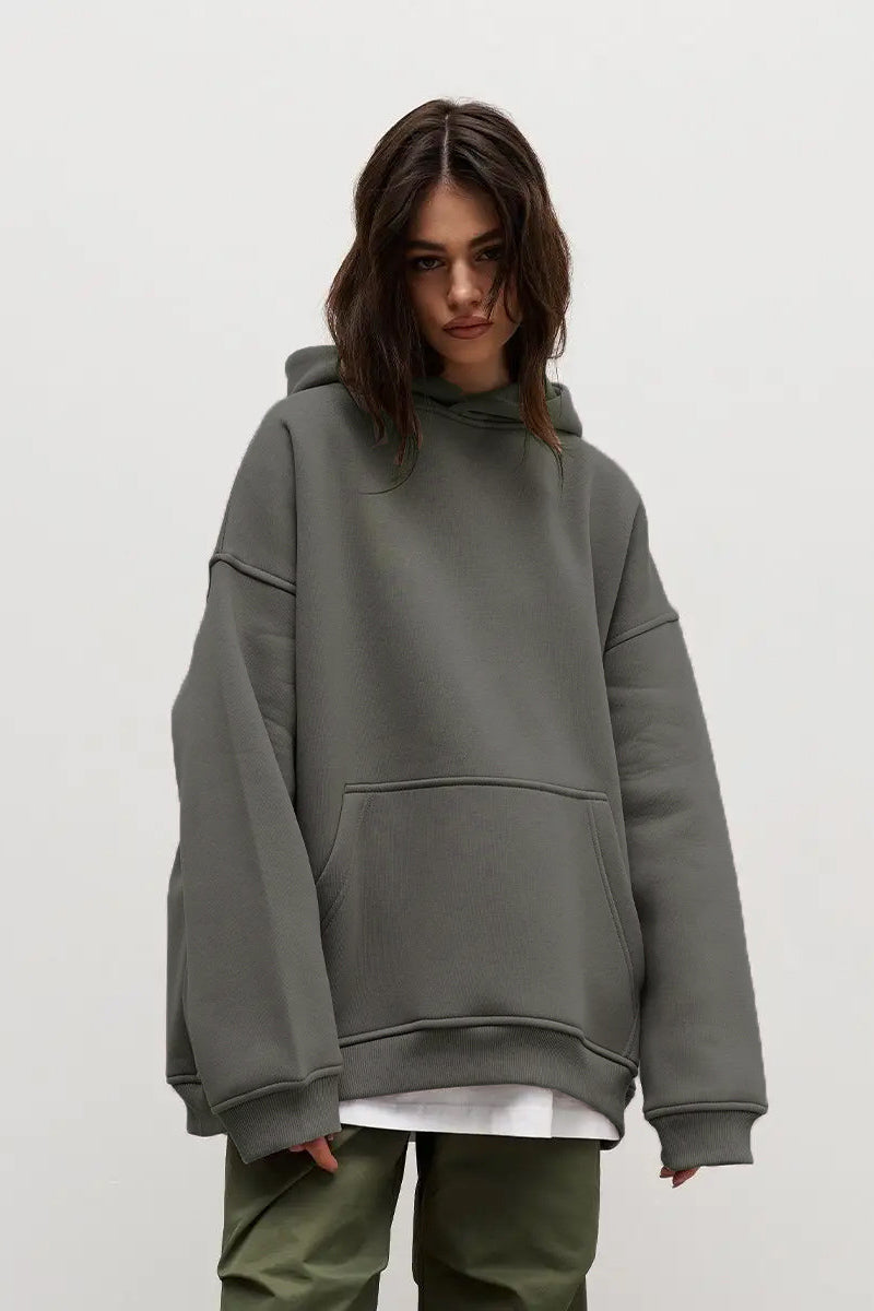 Damen Oversize Kapuzenpullover Lässig Langarm, Modisches Sweatshirt