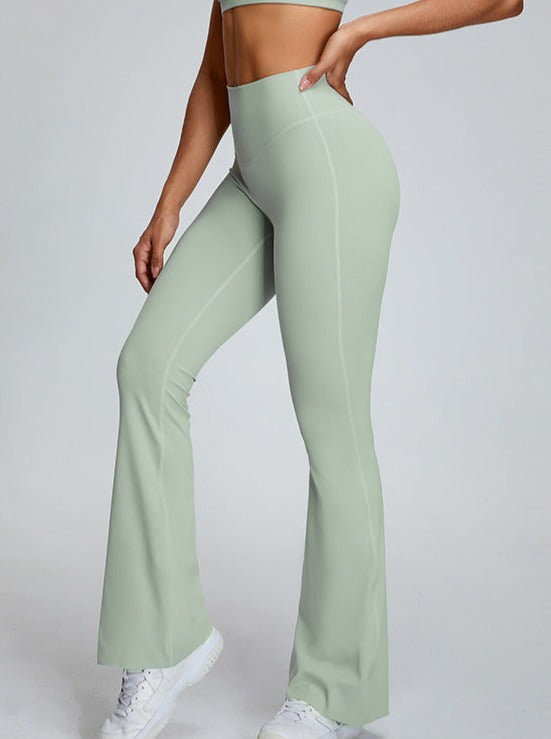 Green High-Waist Tummy Control Micro Large Yoga Pants