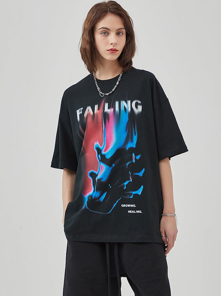 T-shirt unisex Dreamcore con stampa Falling Aesthetic Y2K 