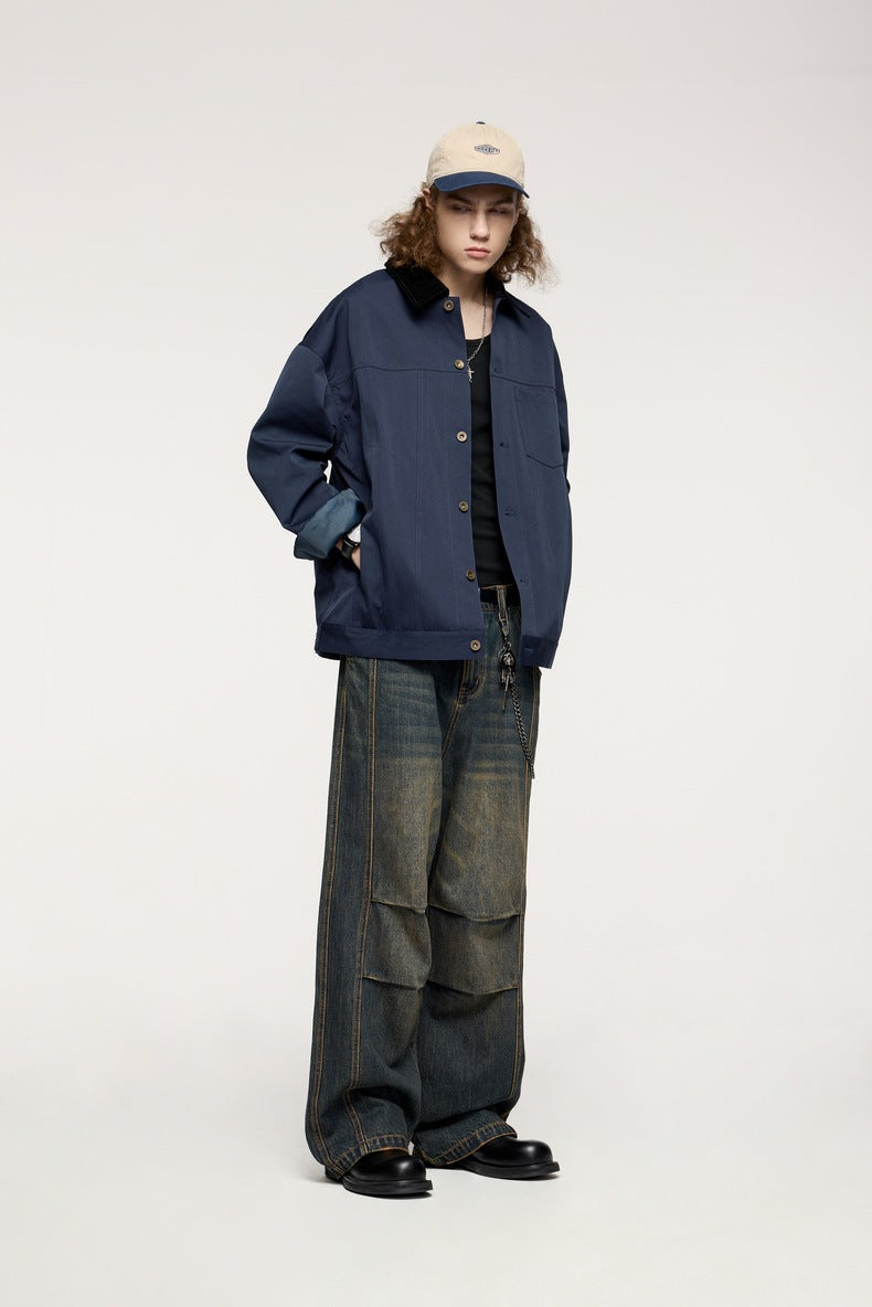 Giacca in denim oversize versatile e resistente