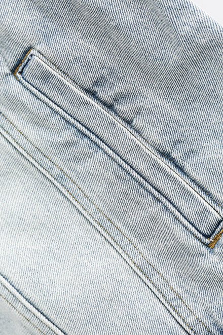 Giacca di jeans casual da uomo con lavaggio vintage