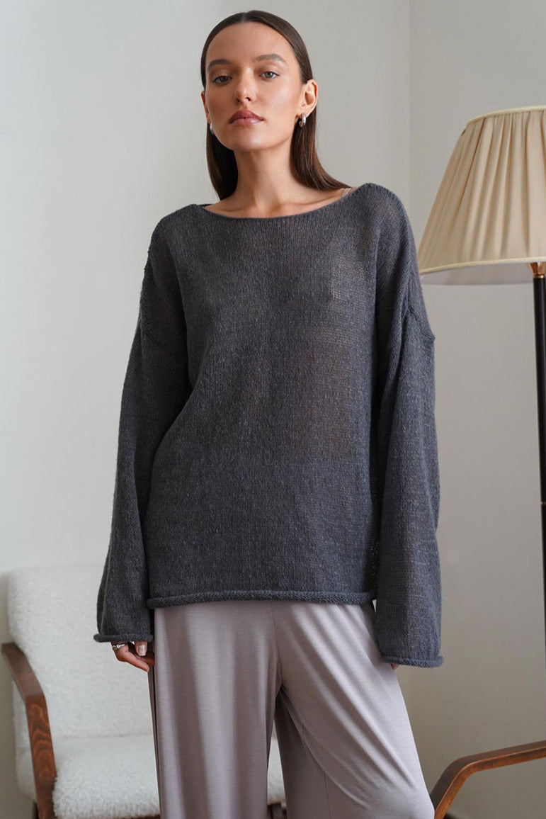 Lucent Diaphane Knit Top