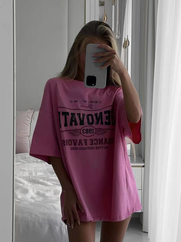 T-shirt oversize Renovate rosa 