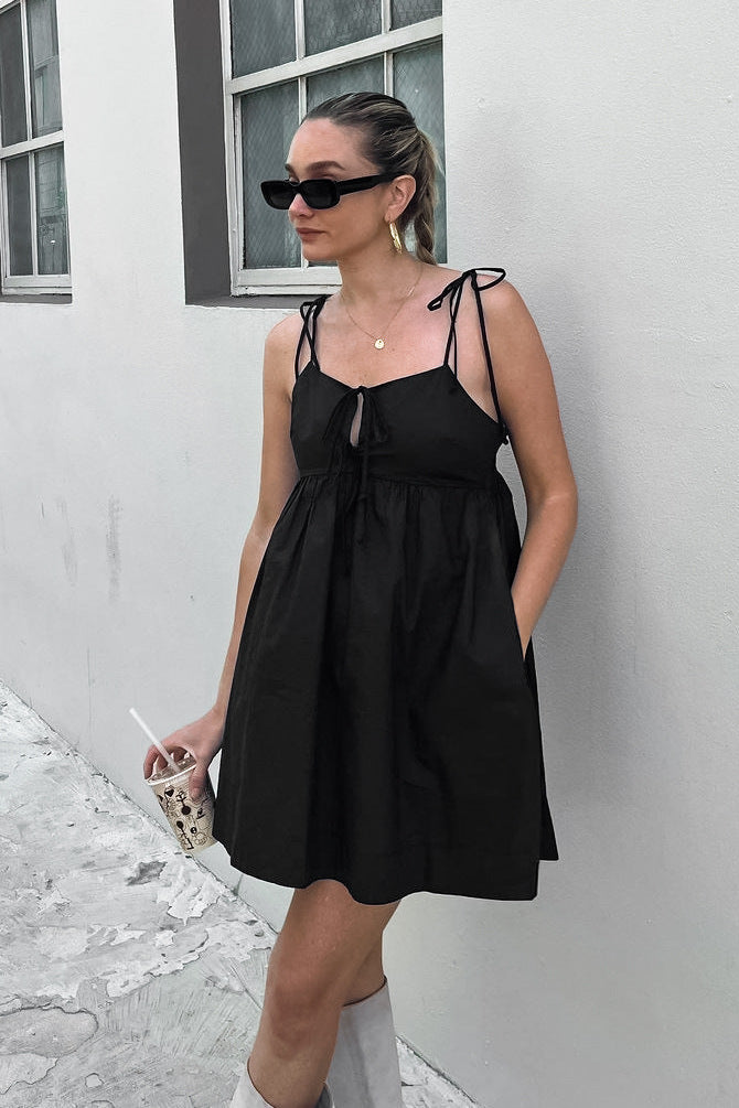 Mini abito con fiocco Noir Muse 