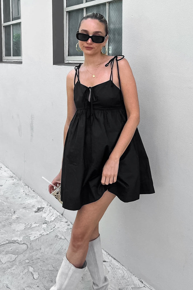 Mini abito con fiocco Noir Muse 