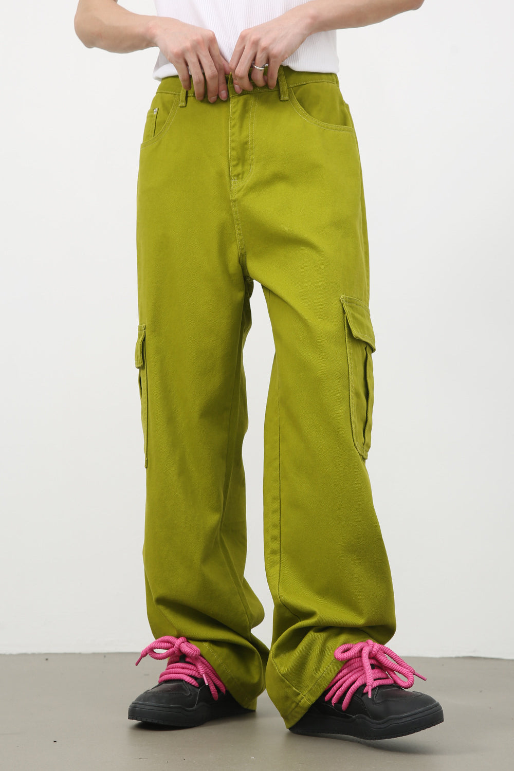 Pantaloni cargo casual alla moda a gamba larga 