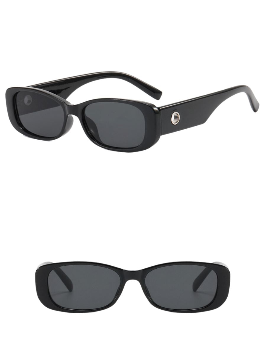 Elegant Retro Oval Sunglasses Pinchbox Black 